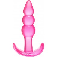 Dop Anal Beaded Jelly, PVC, Roz, 9 cm, Passion Labs