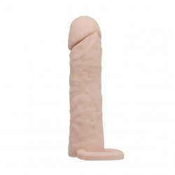 Prelungitor Penis cu Inel Testicule, +4 cm, TPR, Natural