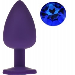 Dop Anal Silicone Buttplug Large Mov/Albastru Guilty Toys