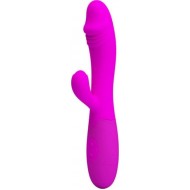 Vibrator Iepuras Prettylove Snappy, 30 Moduri Vibratii, Silicon, USB, Violet, 19.5 cm