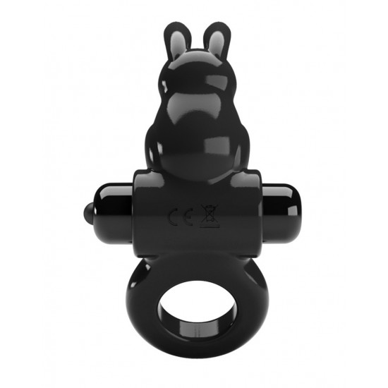 Inel de Penis Exciting Ring, 10 Moduri Vibratii, TPR, Negru