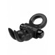 Inel de Penis Exciting Ring, 10 Moduri Vibratii, TPR, Negru