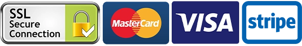 Metode de plată acceptate: SSL Secure, Visa, Mastercard și Stripe