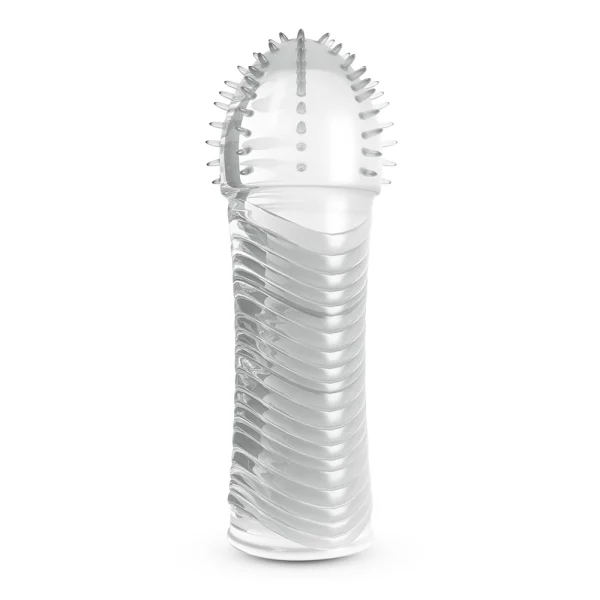 Manșon pentru penis Crushious Ribbed, vedere verticală