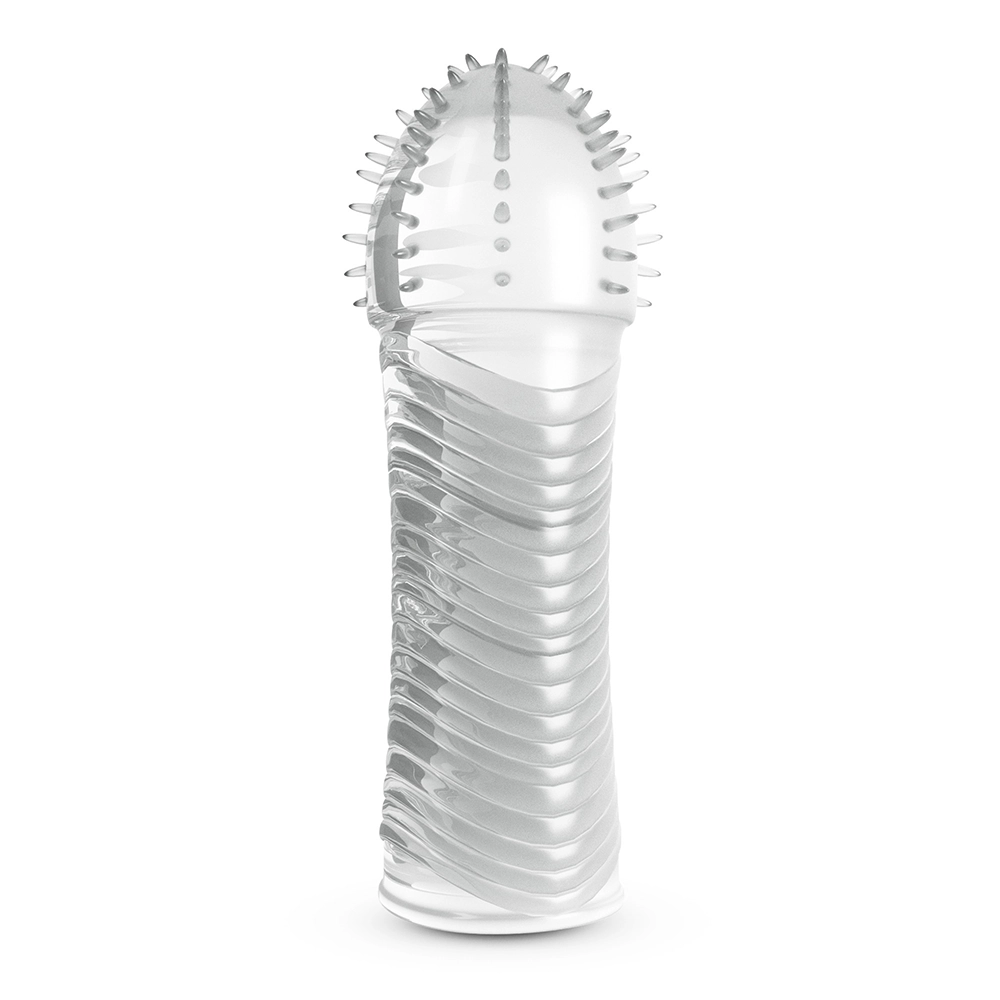 Manșon pentru penis Crushious Ribbed, vedere verticală