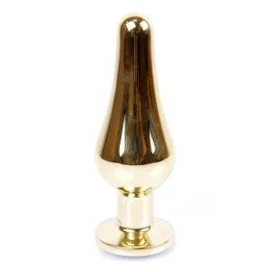 Dop anal metalic Boss Series Jewellery Gold, poziție verticală