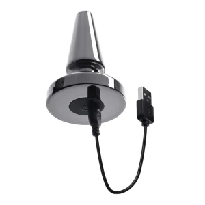 Dop anal metalic Evolved cu cablu USB