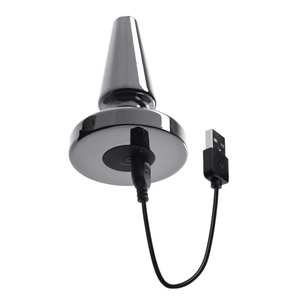 Dop anal metalic Evolved cu cablu USB