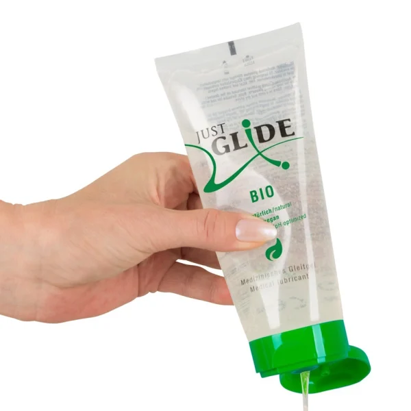 Lubrifiant Just Glide Bio, aplicare gel din tub