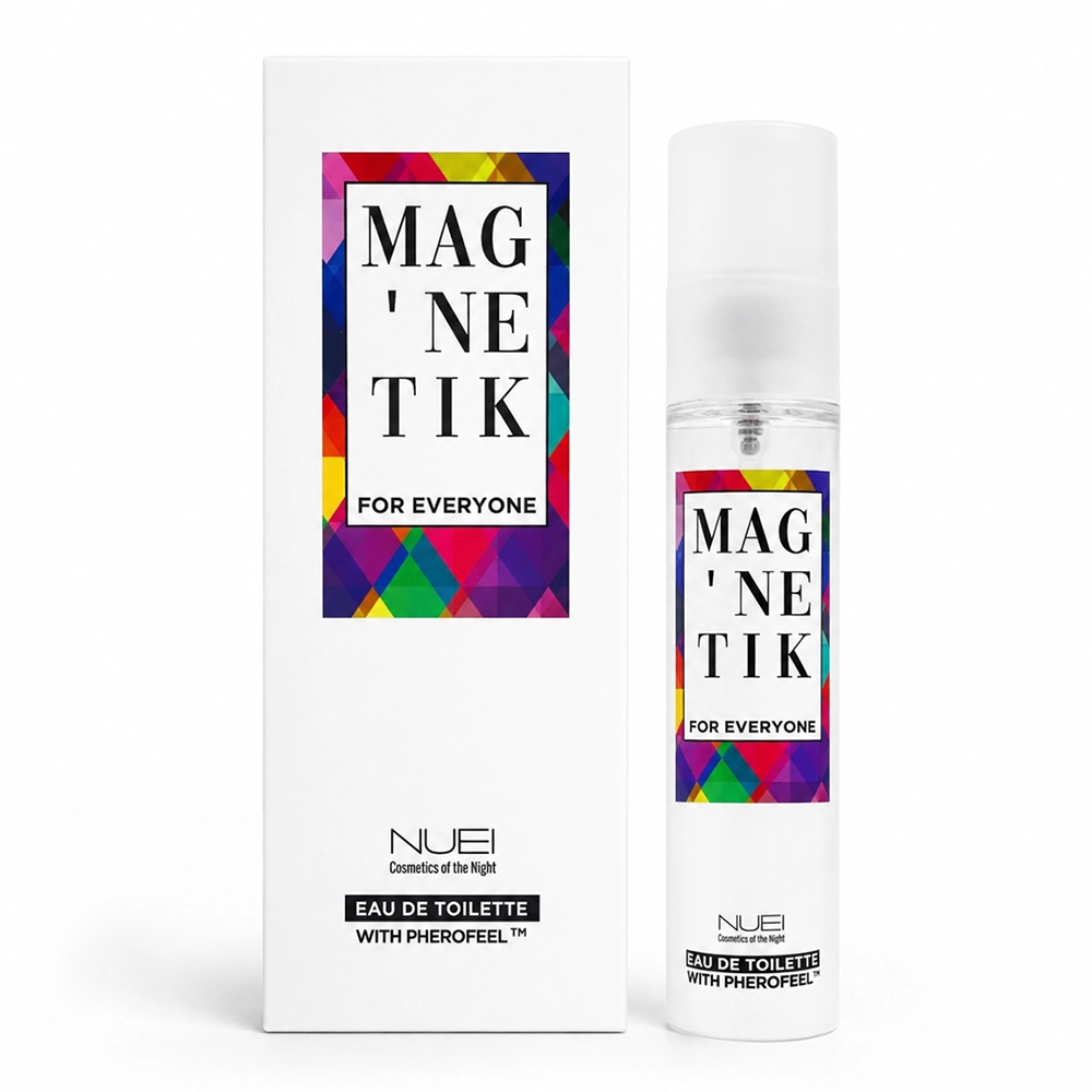 Ambalaj si flacon parfum cu feromoni unisex NUEI MAG'NETIK For Everyone